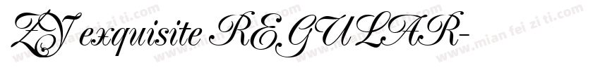 ZY exquisite REGULAR字体转换